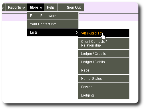 drop-down lists